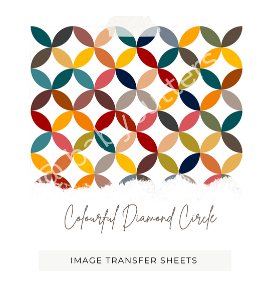 Colourful Diamond Circle -  Image Transfer Paper