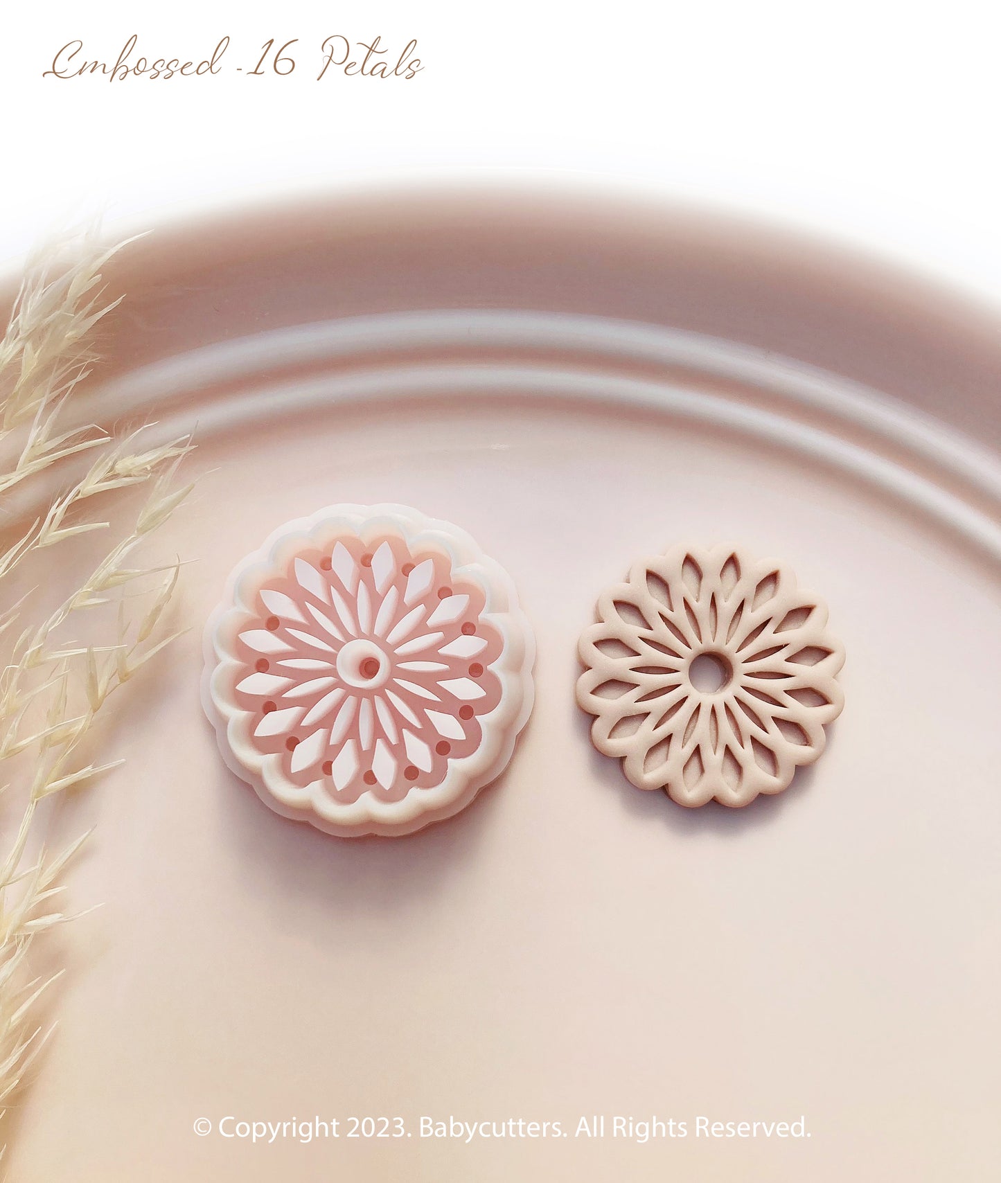 16/20/23 Petal Embossed Flower Shape Polymer Clay Jewellery Cutter