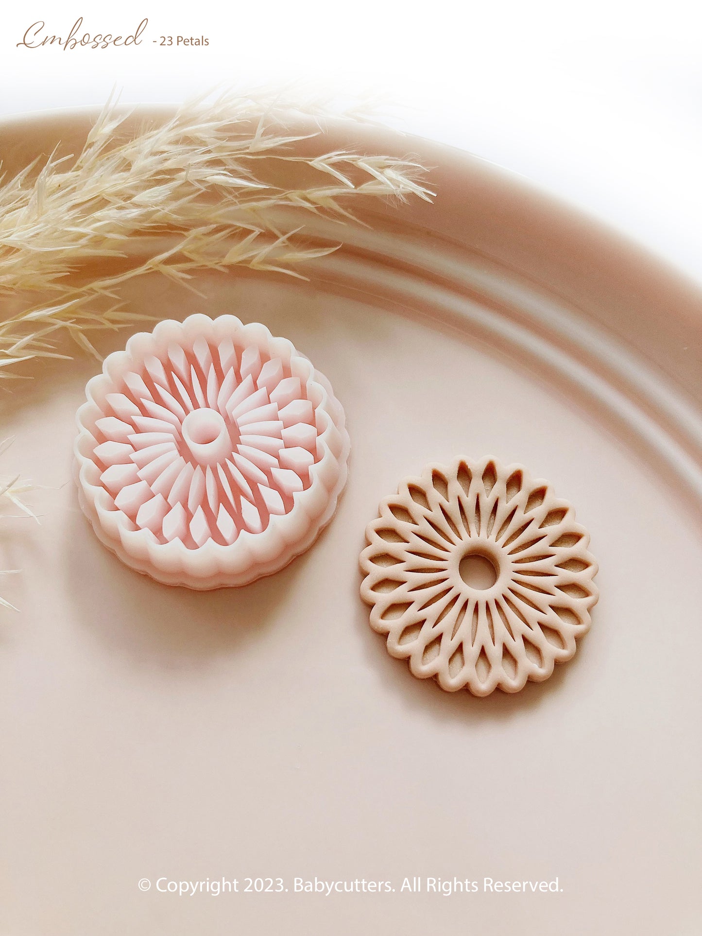 16/20/23 Petal Embossed Flower Shape Polymer Clay Jewellery Cutter