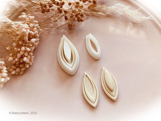 Elegant Oval Pattern Teardrop With Bezel Cutter Shape - Polymer Clay Cutter Tools