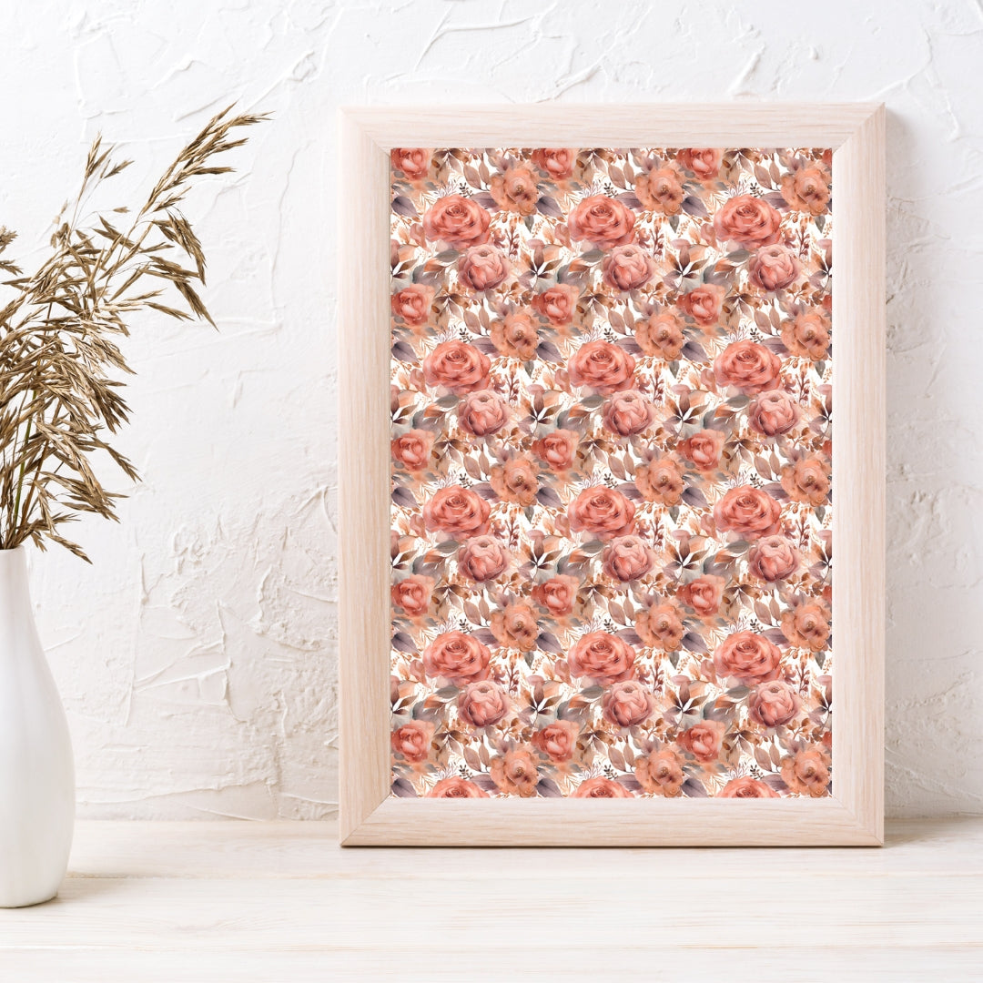 Rose Gold Floral Watercolour- Image Transfer Paper