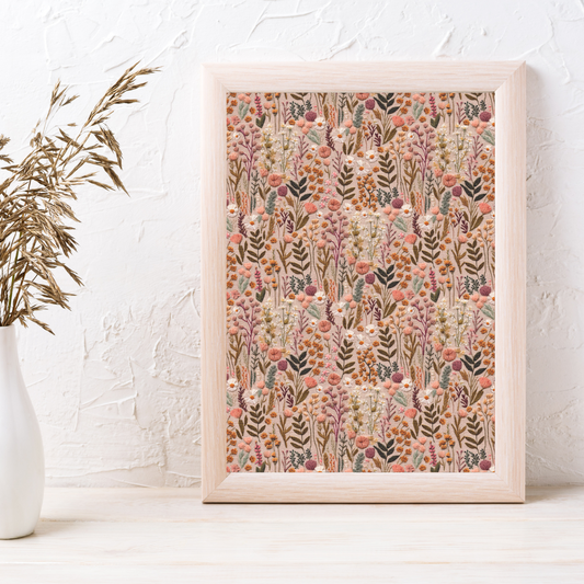 Autumn Embroidery Floral v1 -  Image Transfer Paper