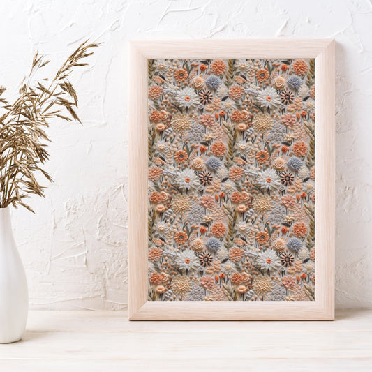 Floral Embroidery Pattern v2 - Image Transfer Paper