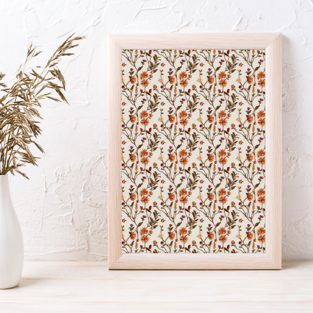 Autumn Embroidery Floral v4 -  Image Transfer Paper