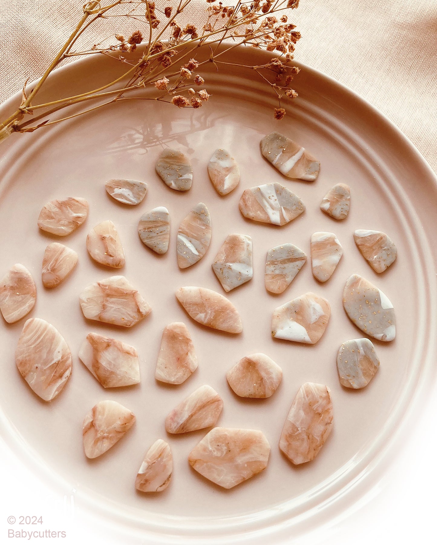 V2 Natural Gemstone Shape Cutters Set of 15 - Polymer Clay Jewellery Cutter