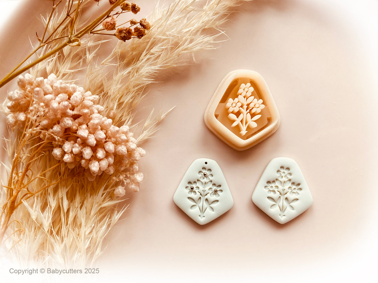 Cute Flower Pattern Diamond Shape Cutter - Polymer Clay Cutter Tools