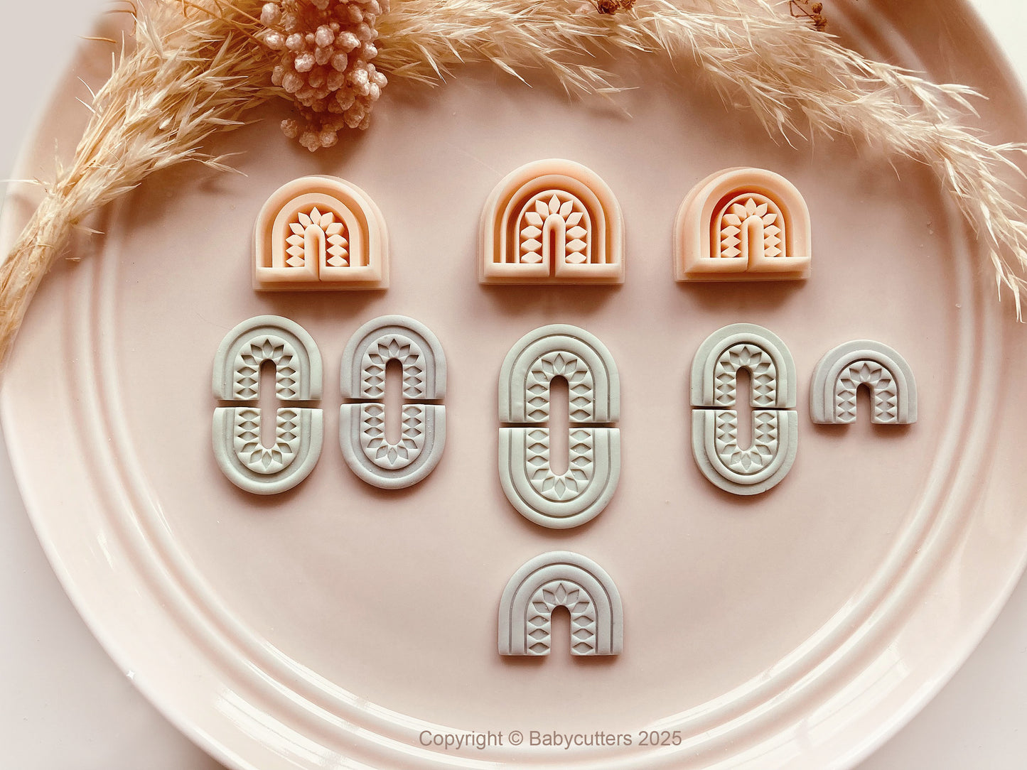 Round Arch Boho Pattern Cutter Shape Choose Design - Polymer Clay Cutter Tools