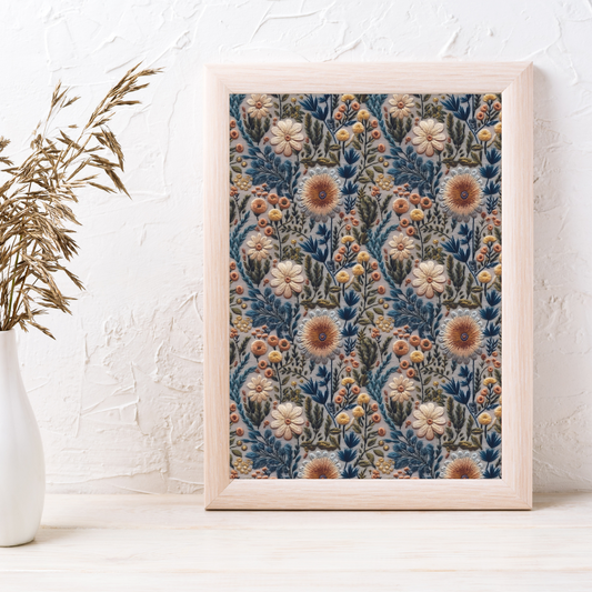Autumn Embroidery Floral v7 - Image Transfer Paper