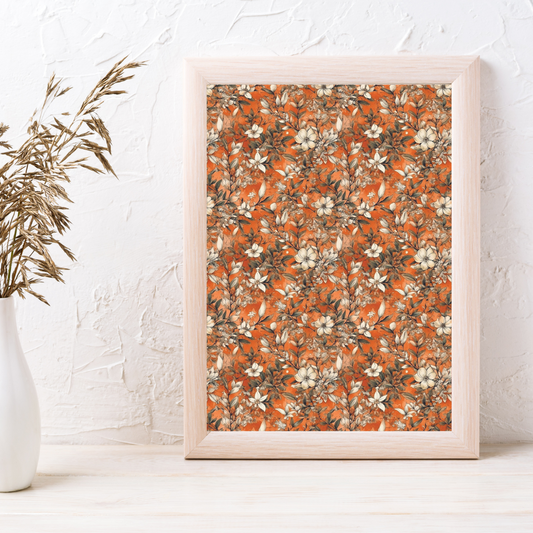 Orange and White Flower Bloom -  Image Transfer Paper