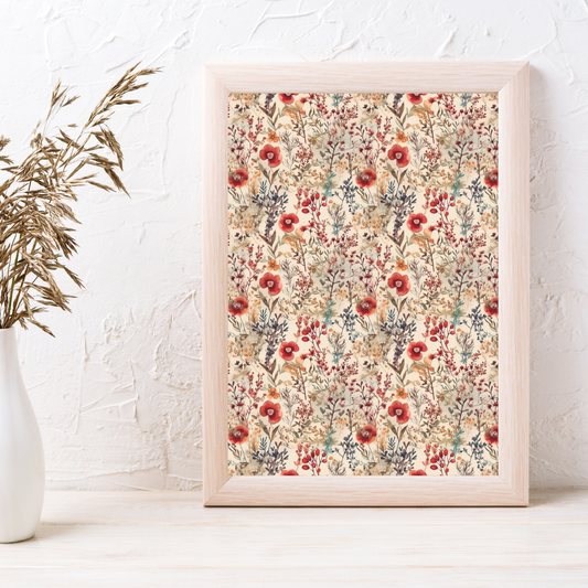 Red Floral Bloom v3 - Image Transfer Paper