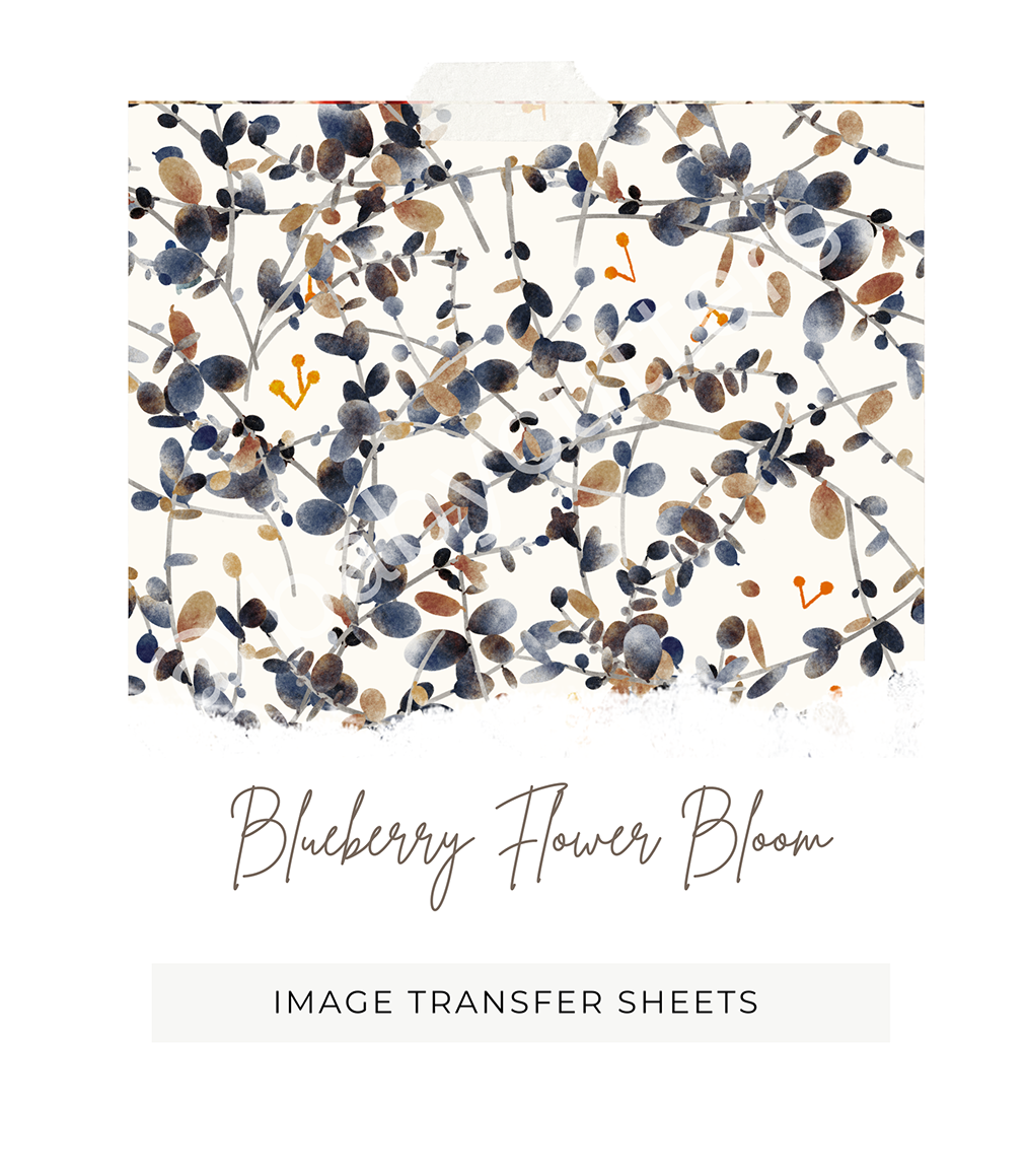 Blueberry Flower Bloom - Image Transfer Paper