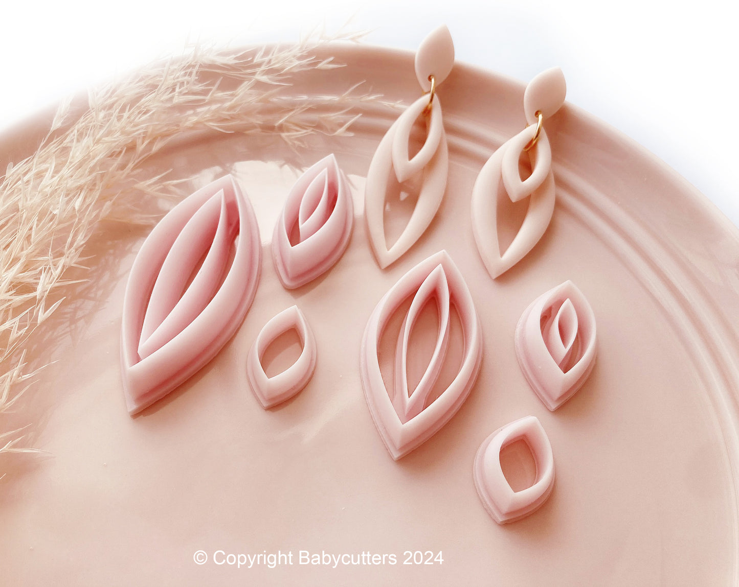 Oval Dangle Cutter Shape - 3 Cutter Set - Polymer Clay Cutter Tools - Long or Short Version