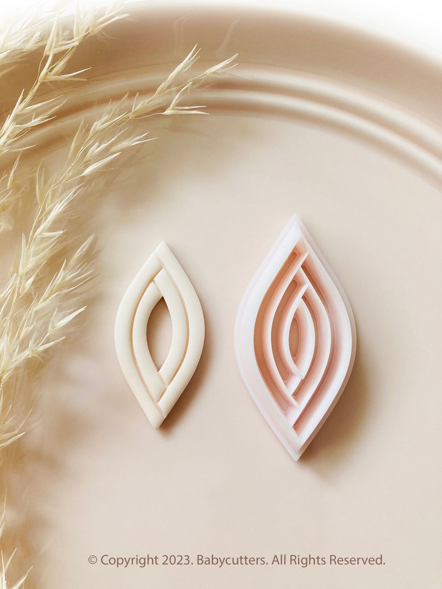 Oval Diamond Shape Modern Drop Dangle Polymer Clay Cutter