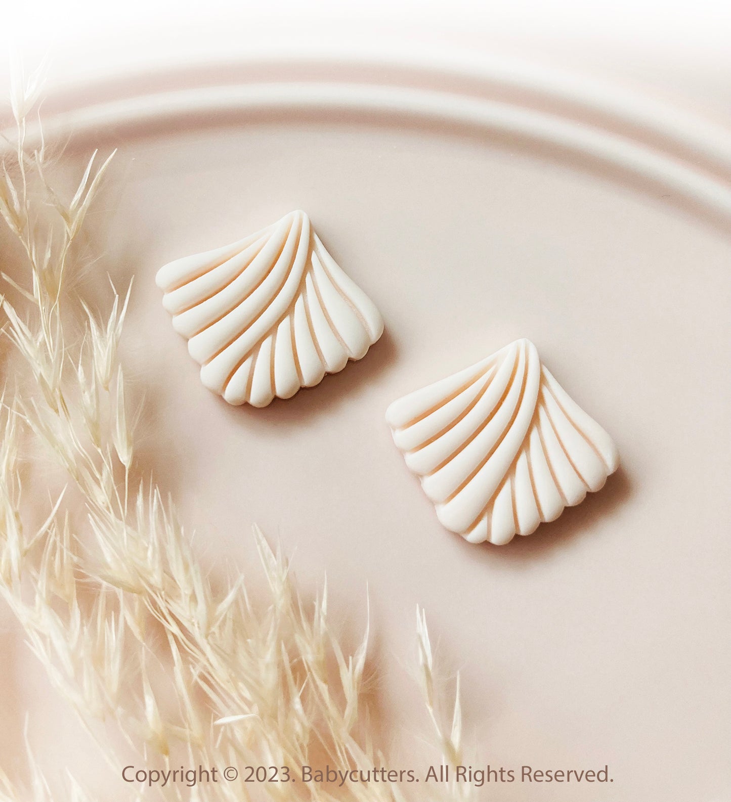 Art Deco Scallop Shell Fan Shape Polymer Clay Jewellery Cutter