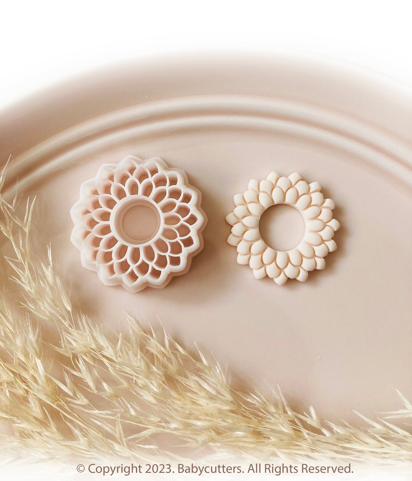 Sunflower with Circle Hole Flower Shape Polymer Clay Cutter