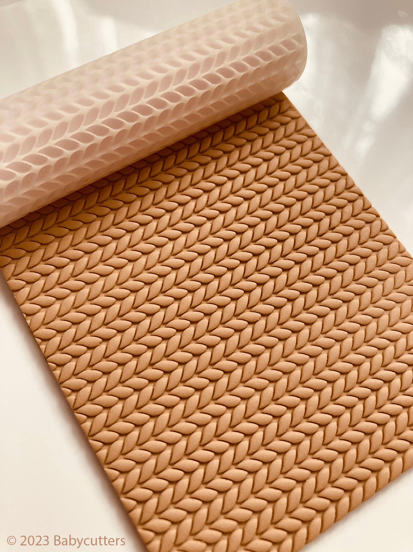 Small Knitted Fabric v2 - Texture Polymer Clay Roller