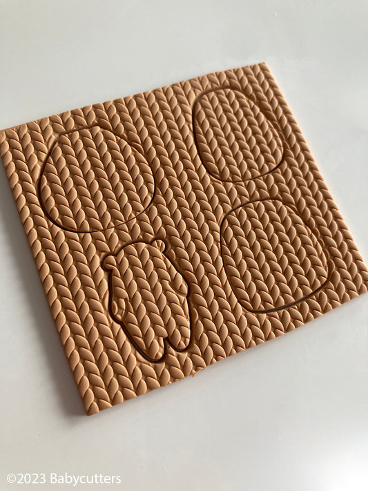Small Knitted Fabric v2 - Texture Polymer Clay Roller