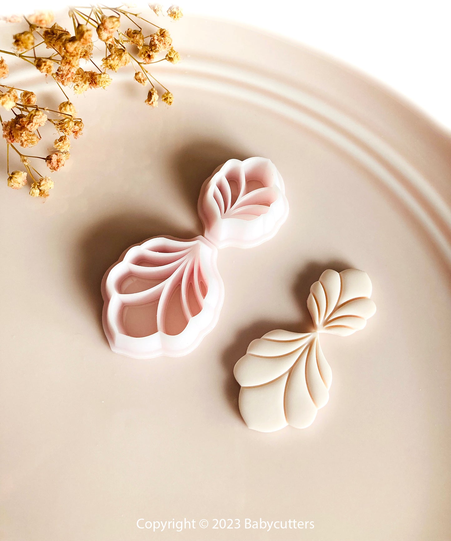 Embossed Pinecone Petal Shape Cutter Set Shape Polymer Clay Jewellery Cutter