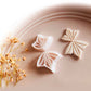 Winter Snowflake Petal Shape Cutter Set Shape Polymer Clay Jewellery Cutter - Embossed