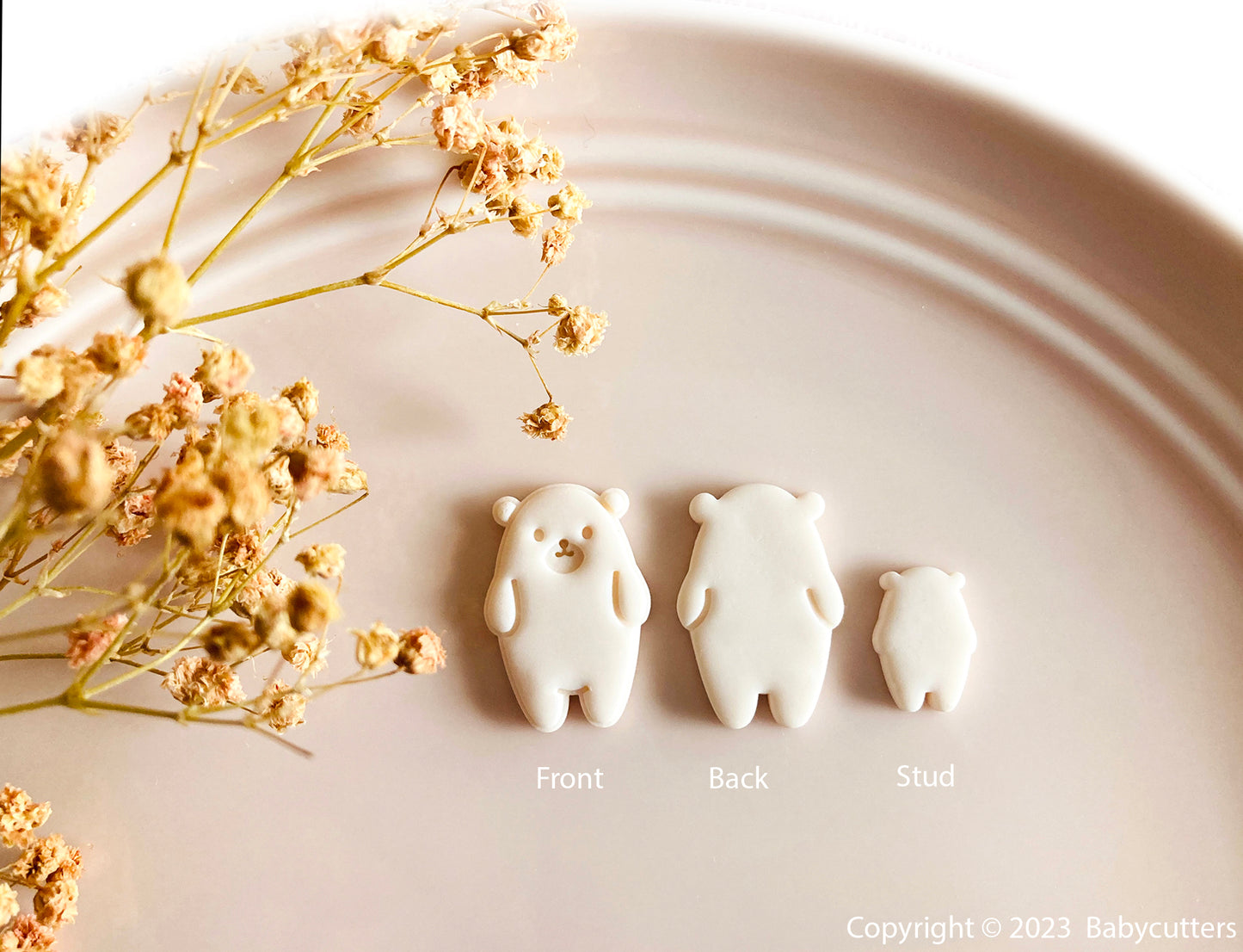 Winter Animal Polar Bear Shape Polymer Clay Cutter - Polymer Clay Tools