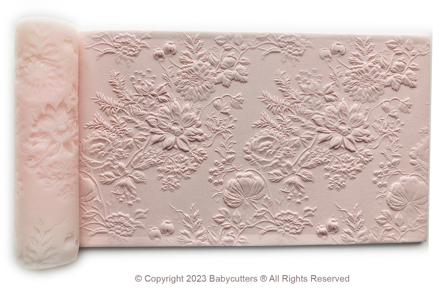 Beautiful Elegant Flower Bunch - Texture Roller Polymer Clay Stamps