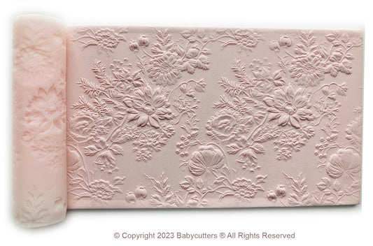 Beautiful Elegant Flower Bunch - Texture Roller Polymer Clay Stamps