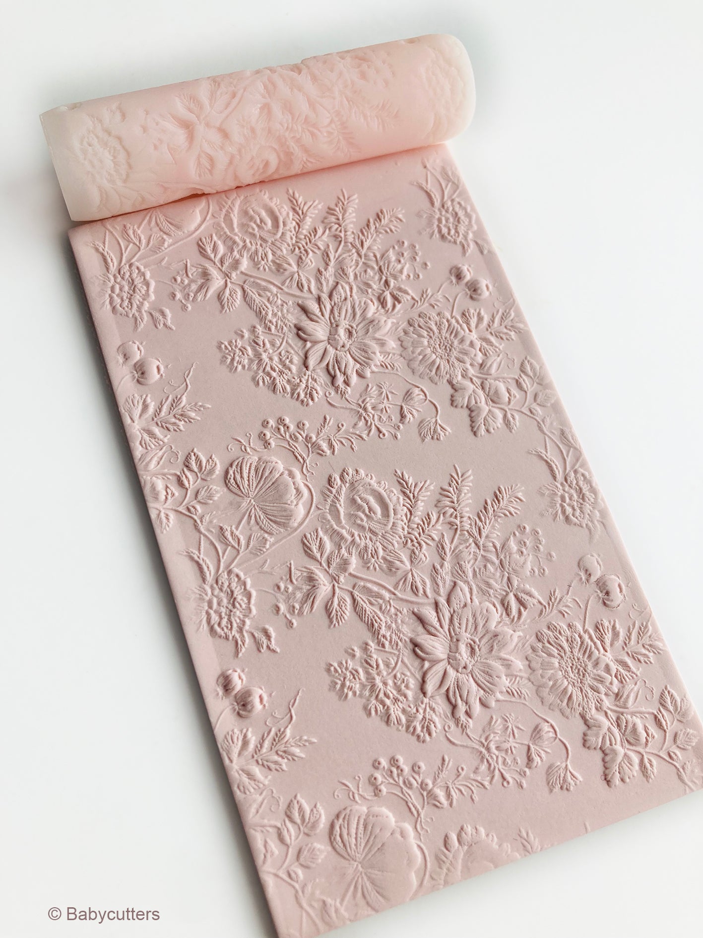 Beautiful Elegant Flower Bunch - Texture Roller Polymer Clay Stamps