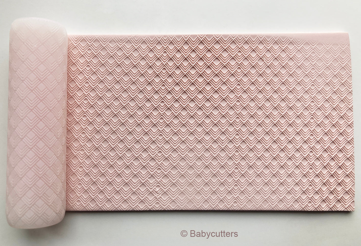 Small Embossed Diamond Pattern Roller Polymer Clay Stamps