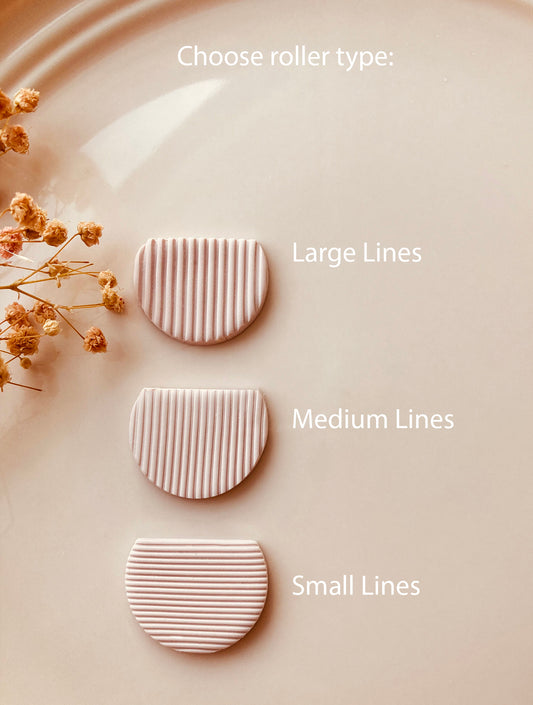 Line Rollers -  Texture Roller Polymer Clay Stamps - Polymer Clay Tools 70mm Long - Small Roller / 3 Different Size