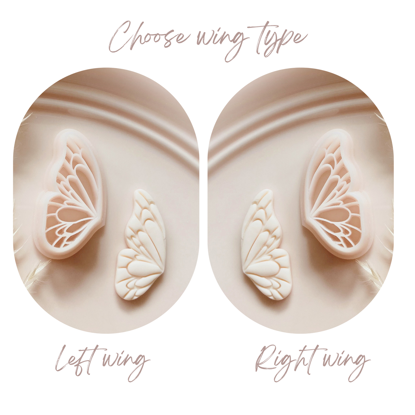 Half Butterfly Wing Animal Insect Bug Shape Polymer Clay Cutter