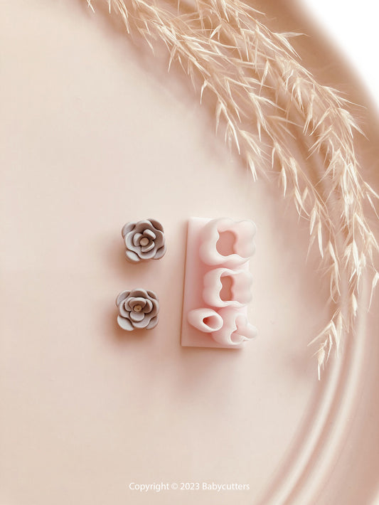 Rose Flower Micro Cluster Cutter Polymer Clay Cutter Set - Polymer Clay Tools