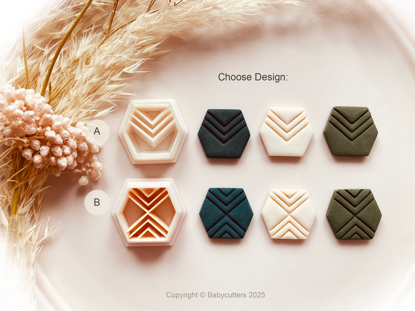 Basic Hexagon Zig Zag Shape Pattern Cutter Shape - Polymer Clay Cutter Tools
