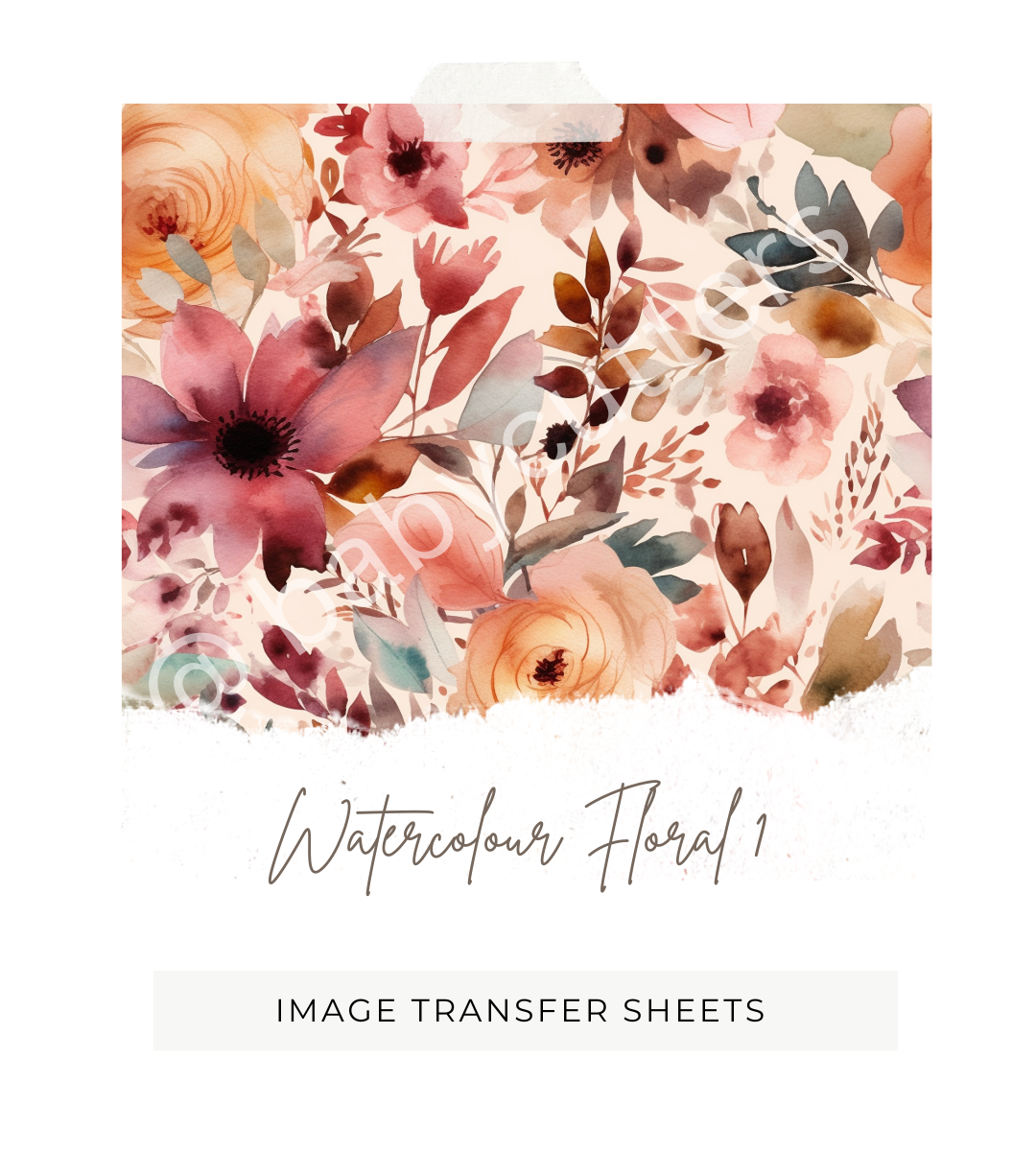 Watercolour Floral 1 - Image Transfer Paper