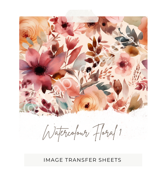 Watercolour Floral 1 -  Image Transfer Paper