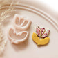 Tulip Flower and Leaf Set Embossed Spring Polymer Clay Cutter