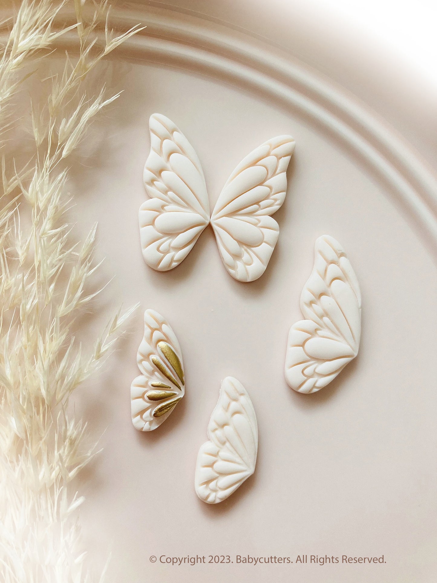 Half Butterfly Wing Animal Insect Bug Shape Polymer Clay Cutter