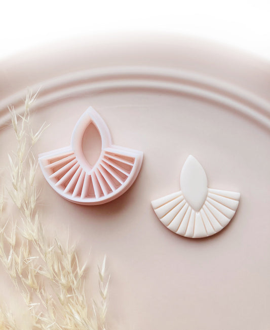 Oval Art Deco Style Fan Shape Cutter 30mm by Height