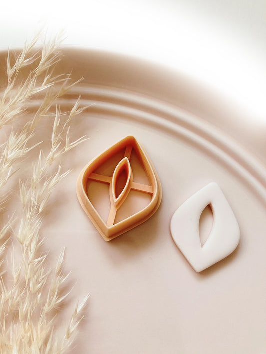 Abstract Diamond Donut Shape Polymer Clay Cutter