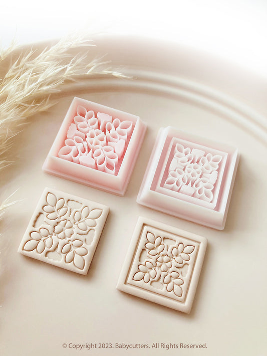 Flower Tile Pattern Shape Embossed Cutter