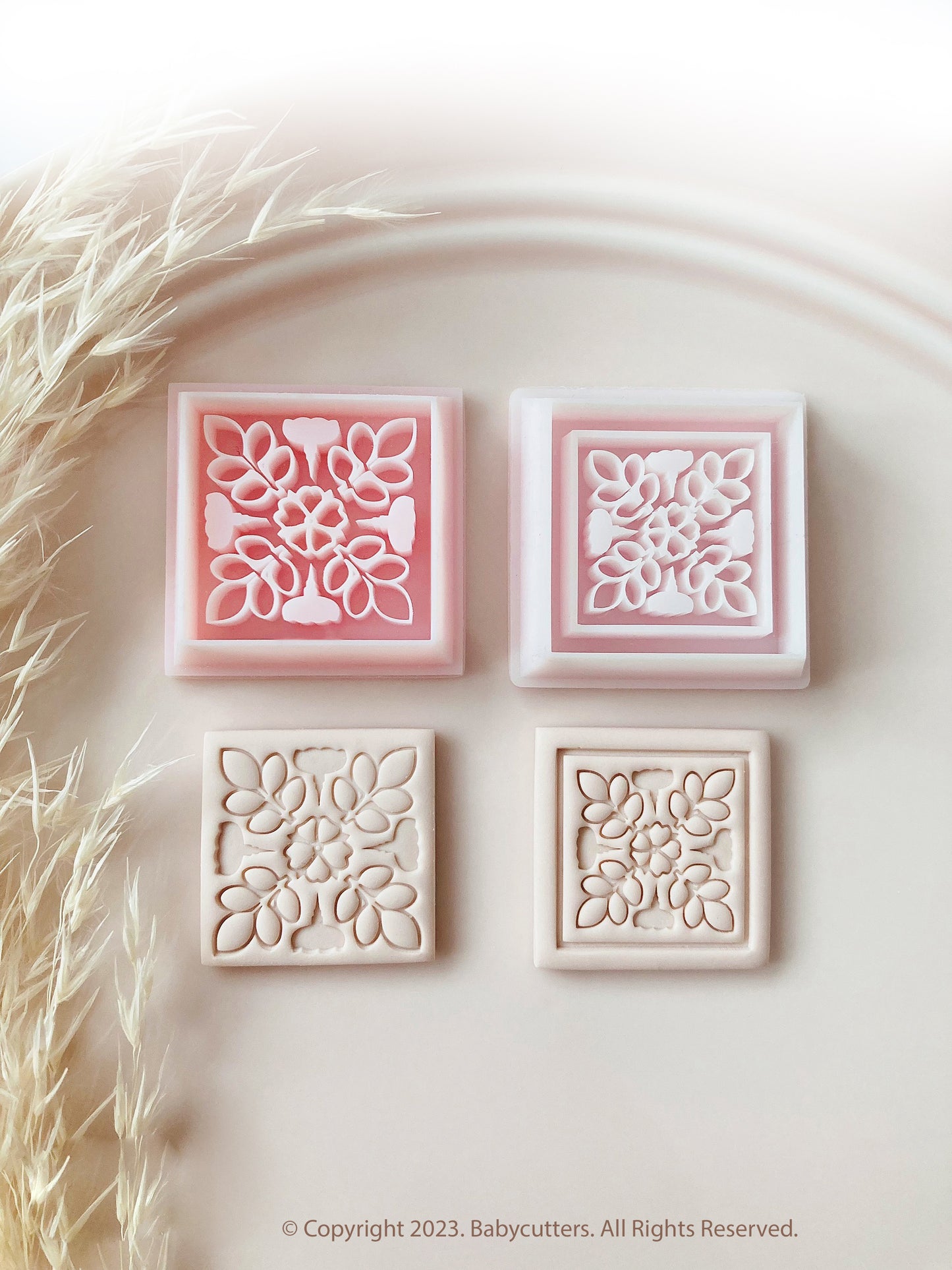 Flower Tile Pattern Shape Embossed Cutter