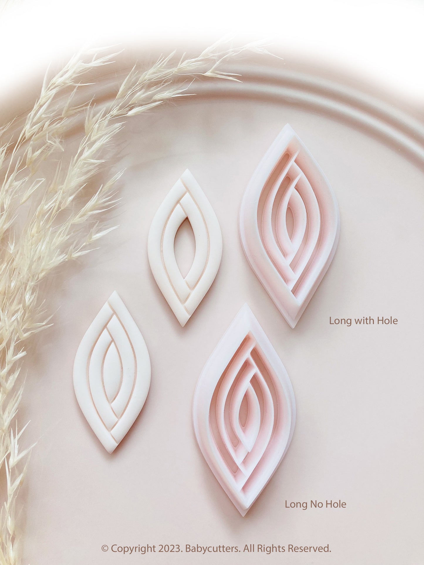 Oval Diamond Shape Modern Drop Dangle Polymer Clay Cutter