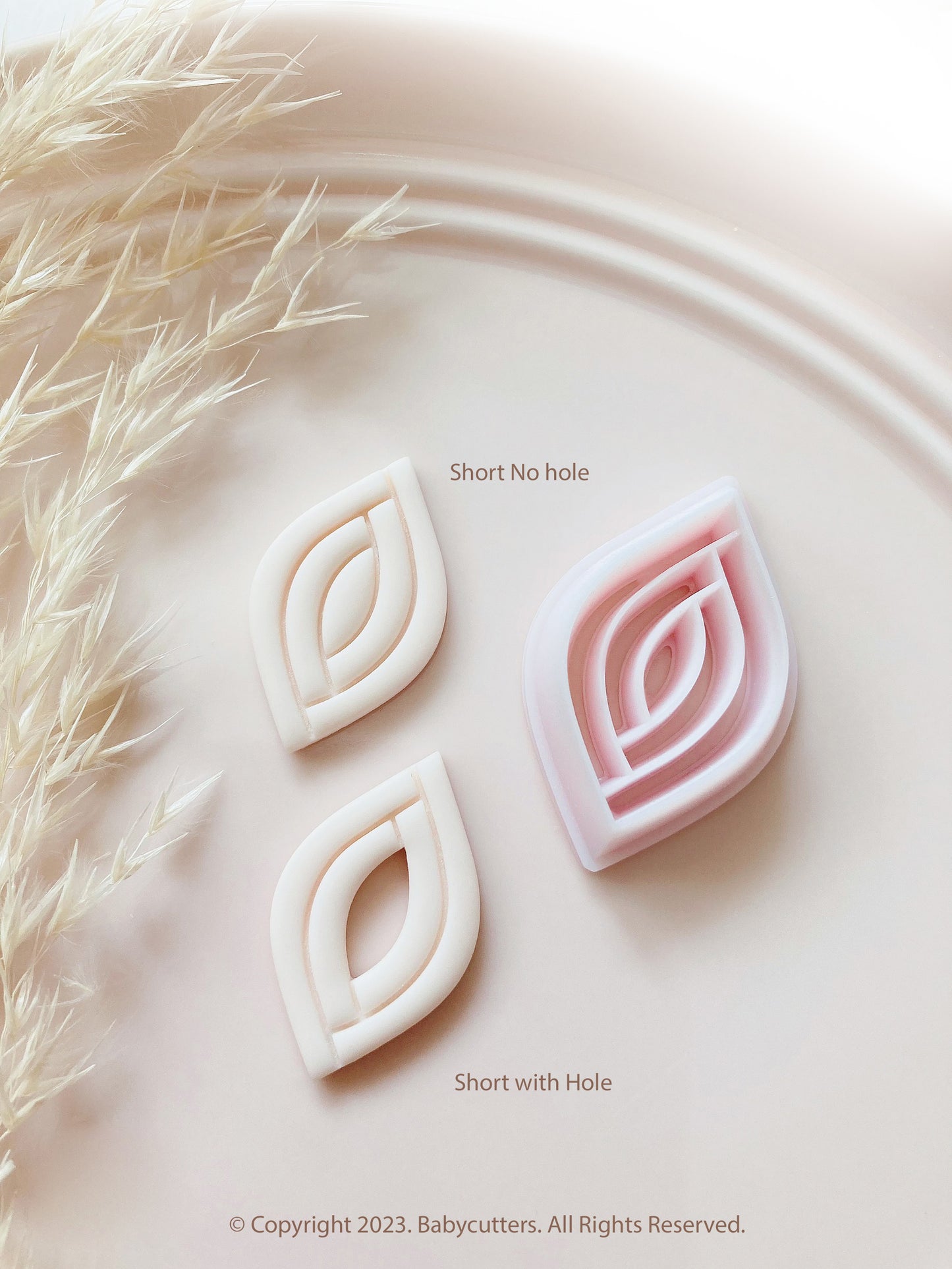 Oval Diamond Shape Modern Drop Dangle Polymer Clay Cutter
