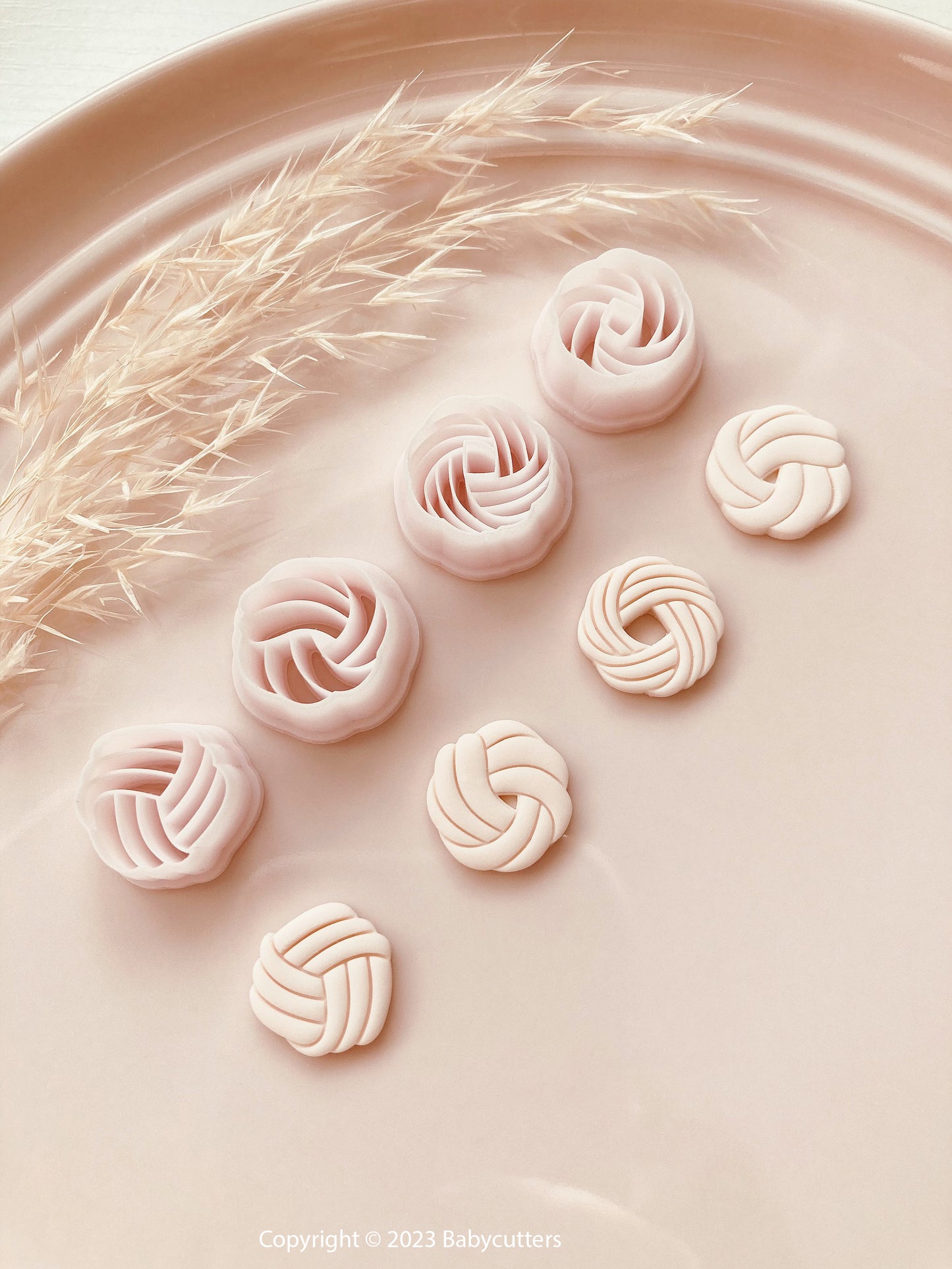 Elegant Stud Cutter Set of 4 - Polymer Clay Cutter Tools