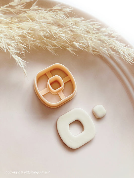 Square Donut Shape Polymer Clay Jewellery Cutter - Polymer Clay Tools