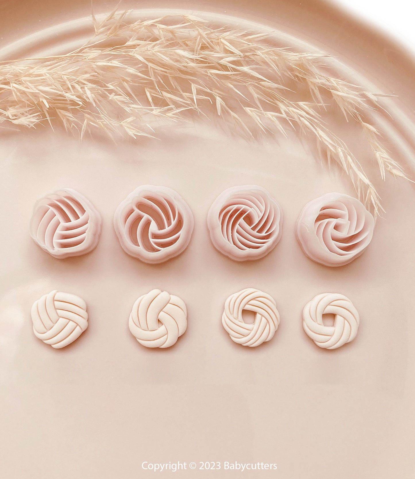 Elegant Stud Cutter Set of 4 - Polymer Clay Cutter Tools