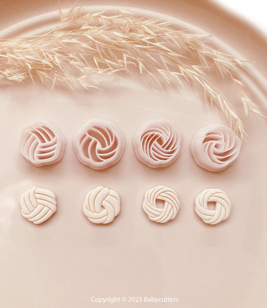 Elegant Stud Cutter Set of 4 - Polymer Clay Cutter Tools