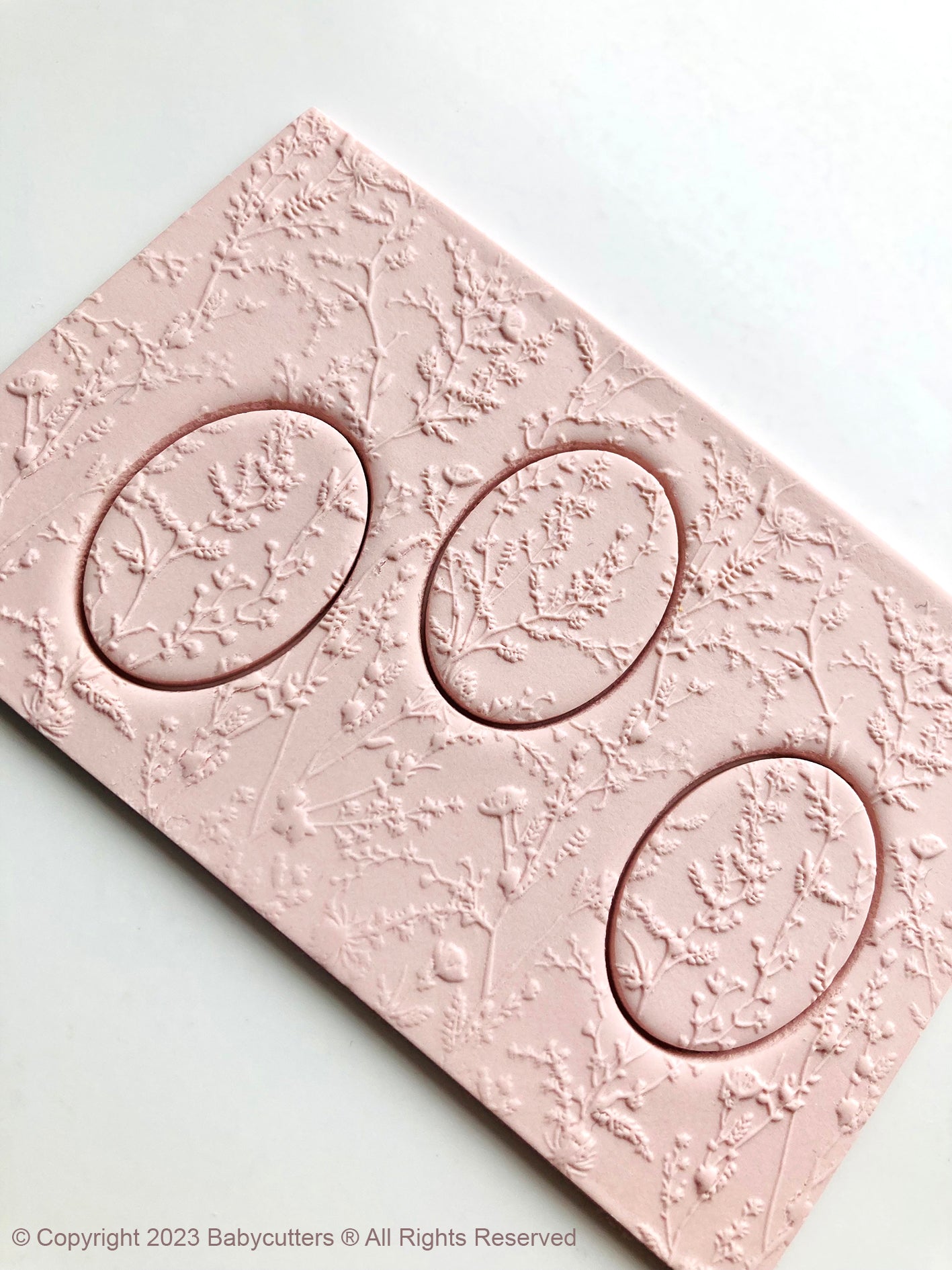 Flower Meadow Wild Vine Debossed - Texture Roller Polymer Clay Stamps