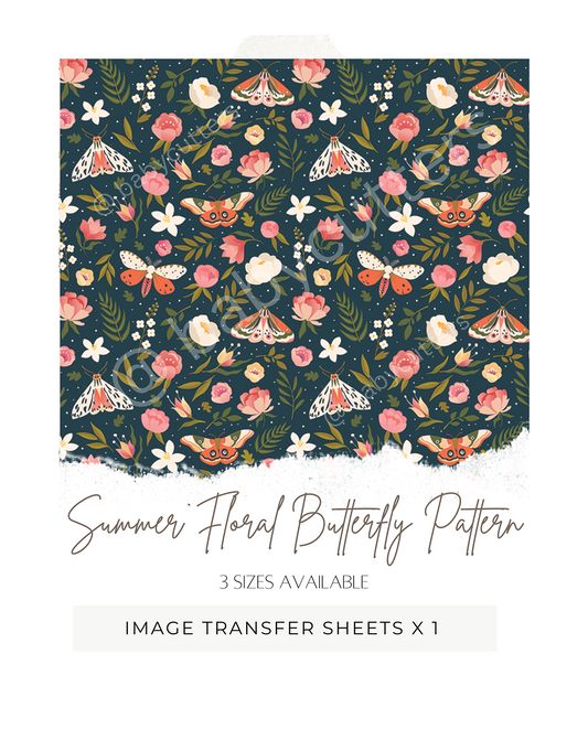 Summer Floral Butterfly - Image Transfer Paper