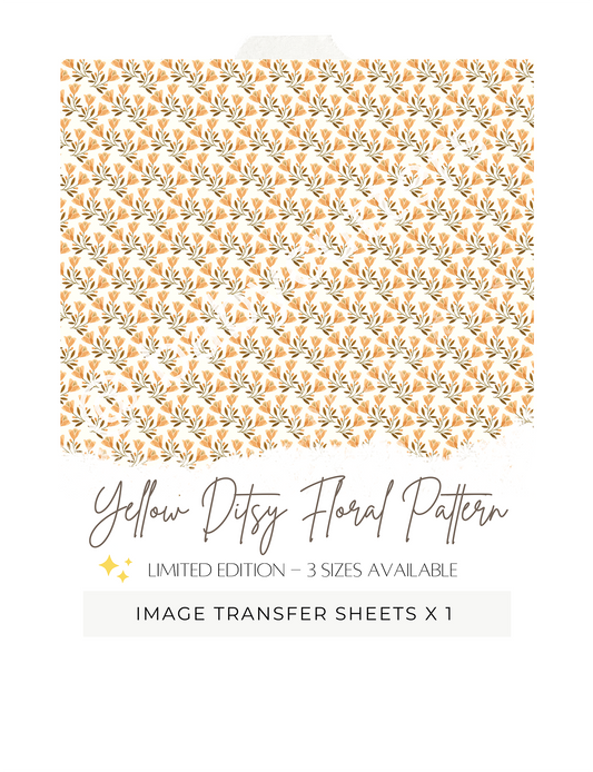 Limited Edition - Yellow Ditsy Floral -  Image Transfer Paper