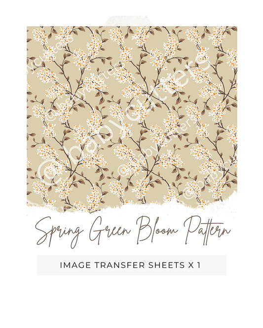 Spring Green Bloom - Image Transfer Paper